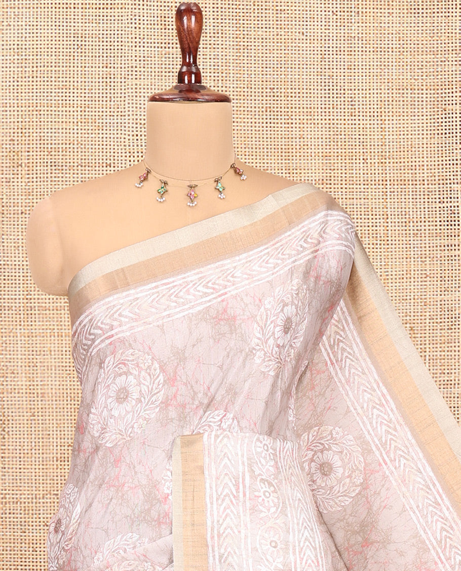 Chikku Manipuri Tussar Saree