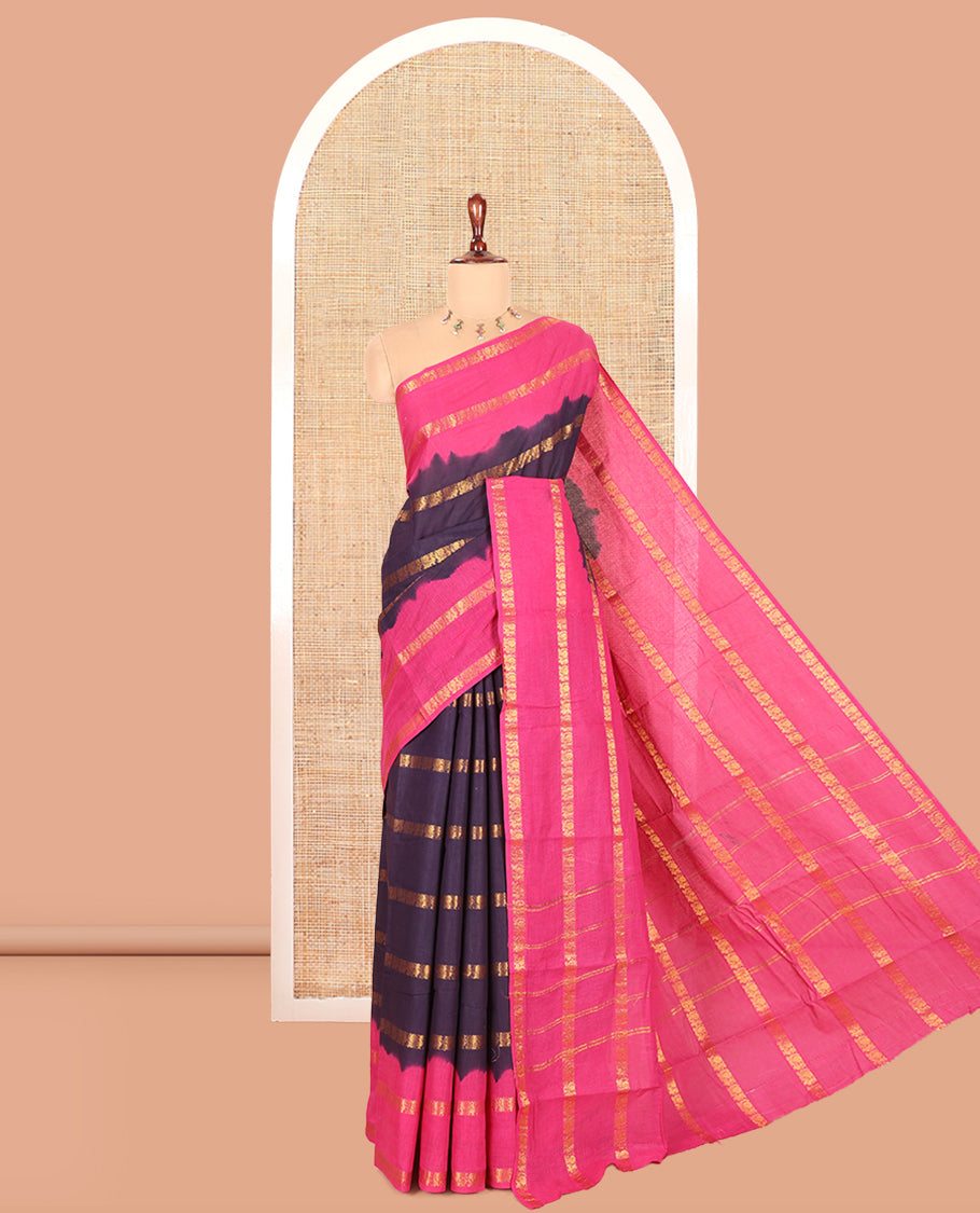 Blue Sungudi Cotton Saree