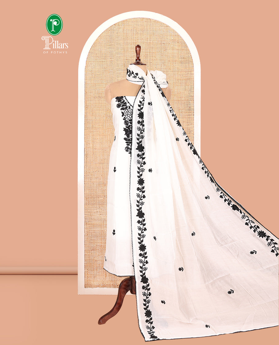 Milk White Chudidar Material