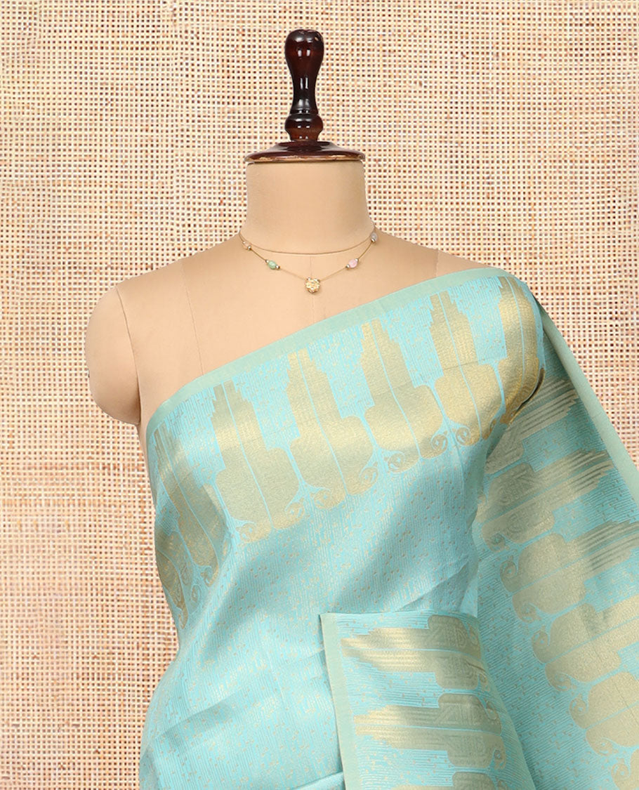 Sky Blue Jacquard Litchi Saree