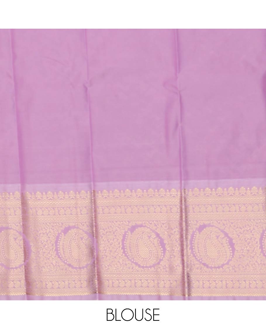 Navy blue zari butta enclosed checked gift saree, contrast traditional zari design woven border, and intricate pallu