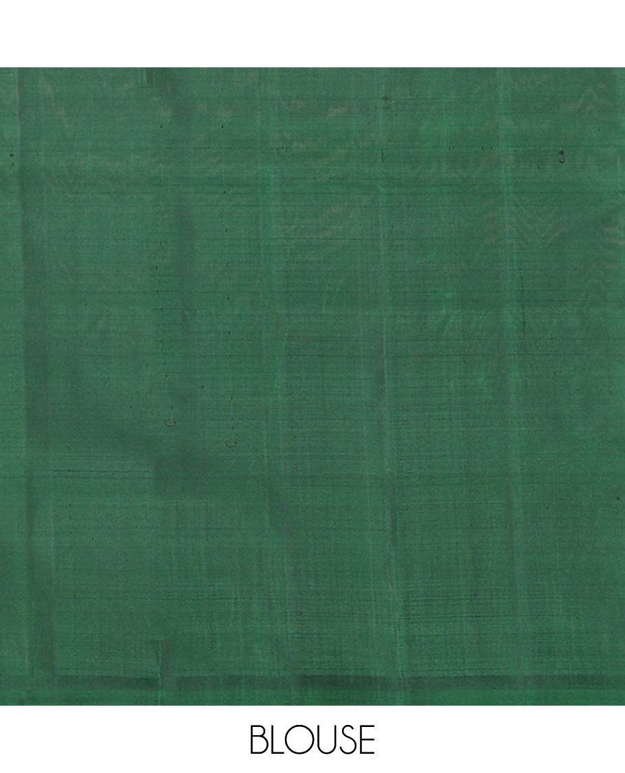 Lavender neli striped soft silk saree, contrast border of neli, and peacock designs, and pallu of vanki, and sepppu rekku designs