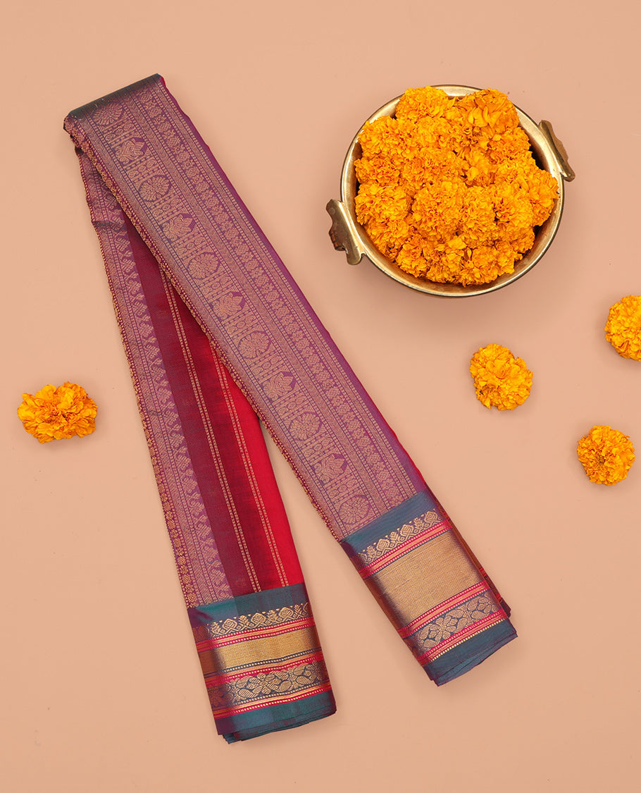 Pink Gadwal Silk Mix Saree