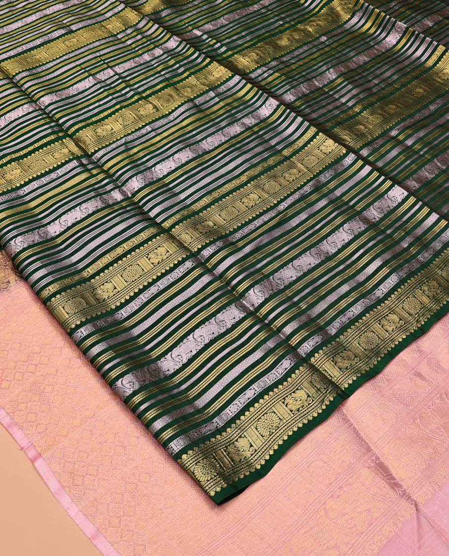 Green Vasundhara Lite-Silk Mix Saree