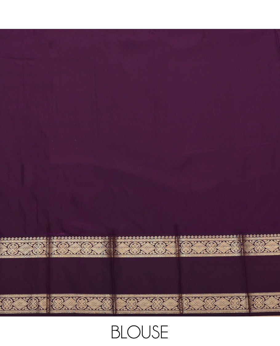 Red Budget Silk Saree, Richly Detailed with Paisley Butta Enclosed Checks, Complemented by a Contrast Traditional Rettai Pettu Border, Grand Pallu, and Contrast Blouse