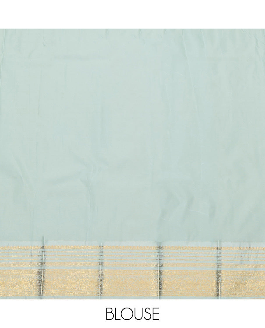 Brown Zari Border Budget Silk Saree