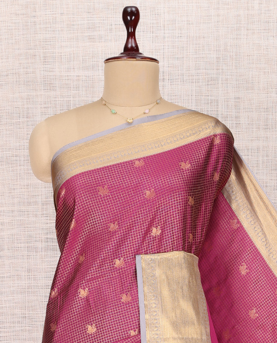 Wine Budget Silk Saree
