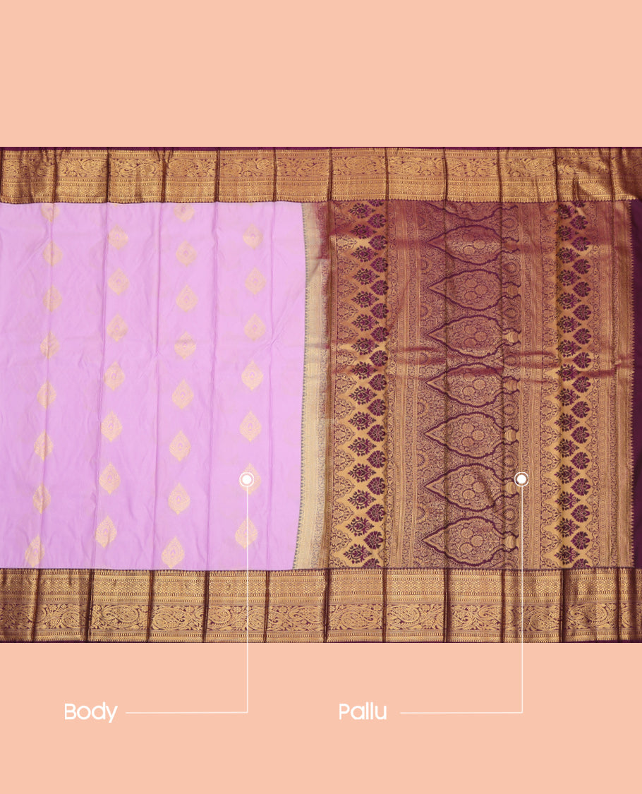 Lavender Budget Silk Saree