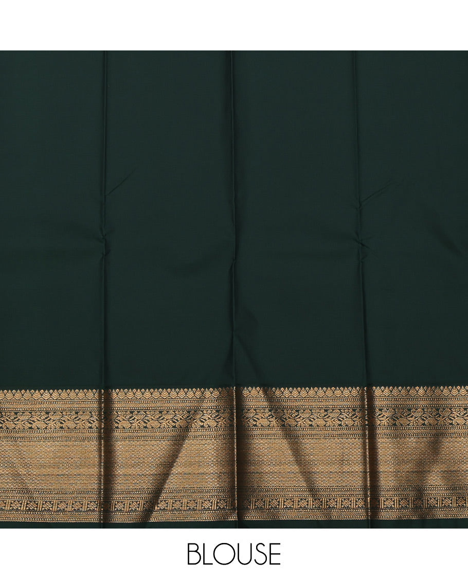 Purple Budget Silk Saree, Embellished with Zari Buttas All Over Its Body, Complemented by a Contrast Traditional Zari Design Border, Grand Jaal Pallu, and Paired with a Contrast Blouse