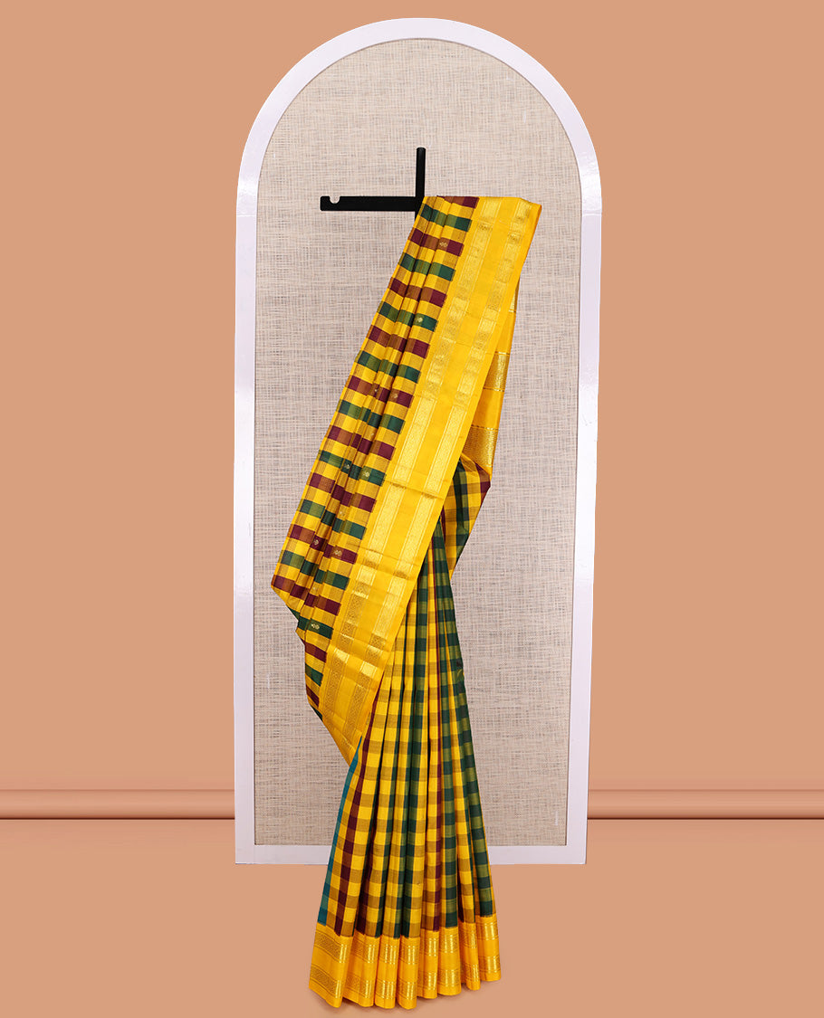 Multi-Color Woven Kanchipuram Silk Saree