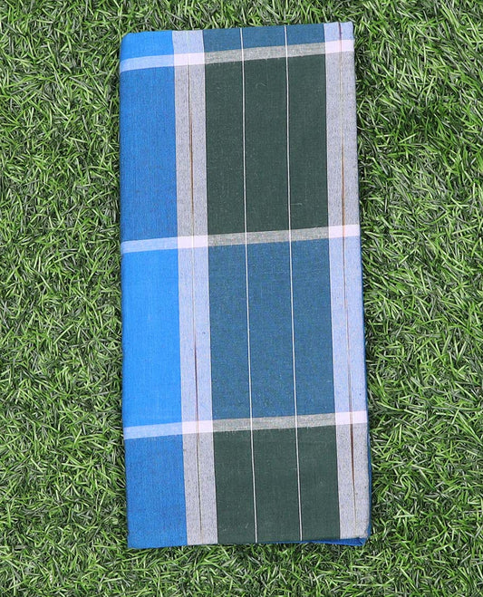 Multi-color vertical and horizontal striped cotton cozy lungi
