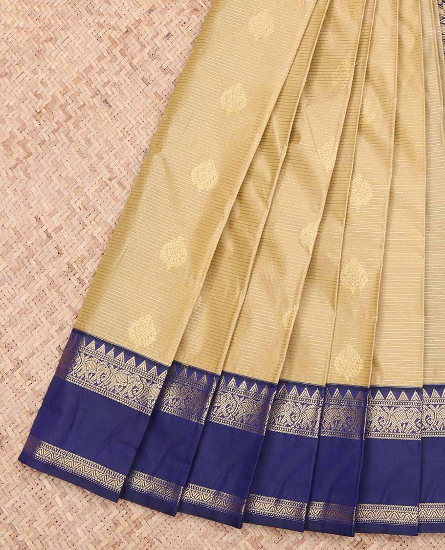 Light Sandal Stripes Budget Silk Saree