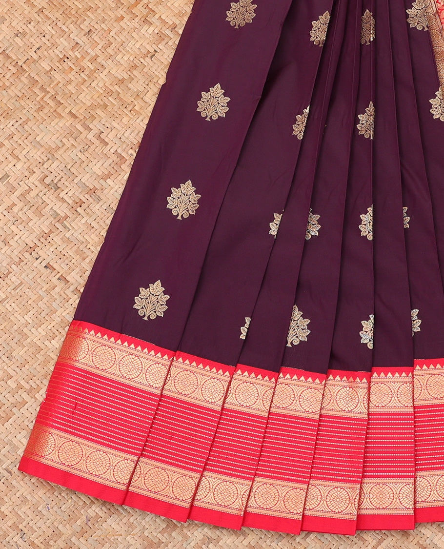 Wine Budget Silk Saree