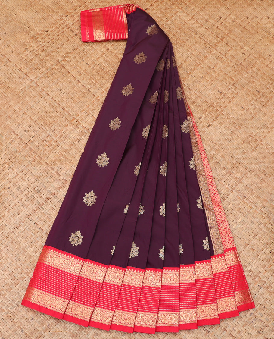 Wine Budget Silk Saree