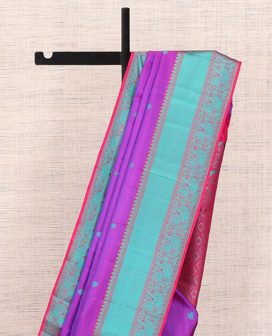 Violet Zari Butta Kanchi Silk