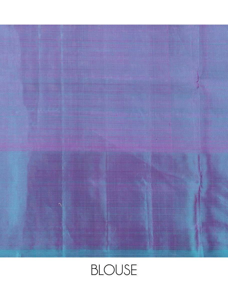 Pink zari buttas soft silk saree, contrast pond-theme zari woven border of floral and swan motifs, and intricate pallu