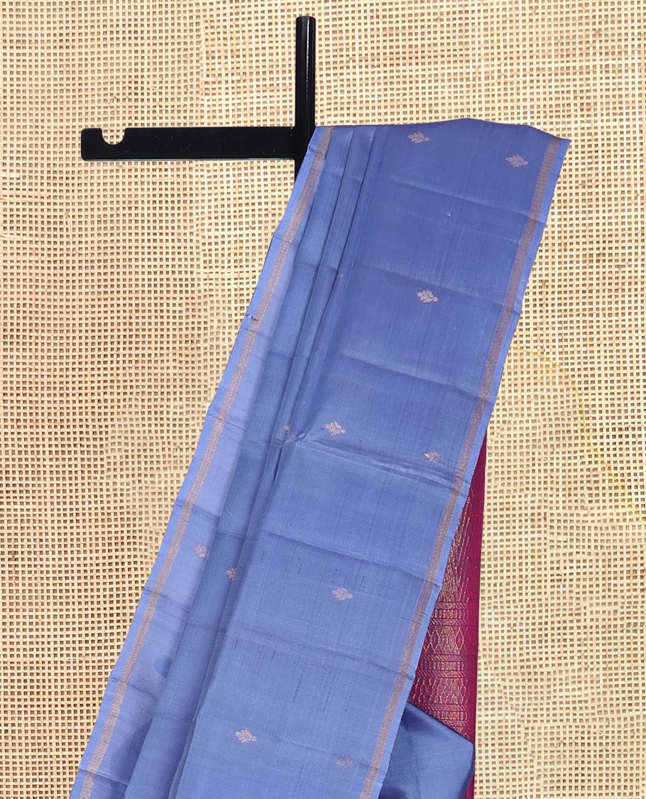 Blue Mayuri Lite Silk Mix Saree