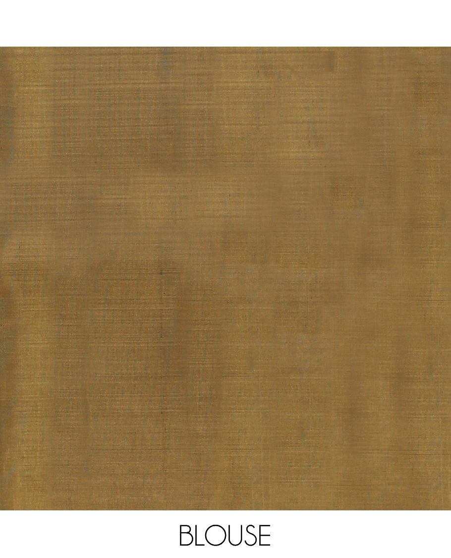 Rust Mayuri Lite Silk Mix Saree, Gleamed Up with Zari Buttas, Complemented by a Contrast Paithani-Style Woven Border, a Grand Pallu, and a Contrast Blouse