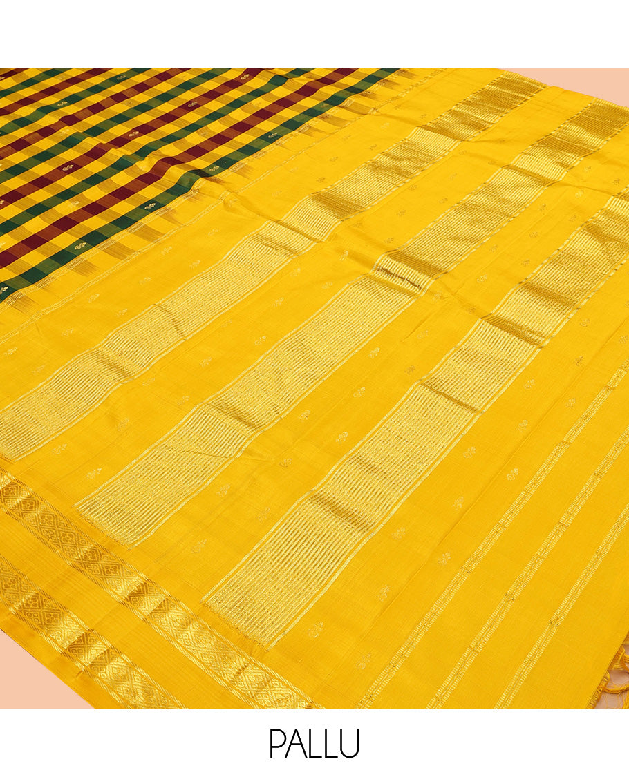Multi-Color Woven Kanchipuram Silk Saree
