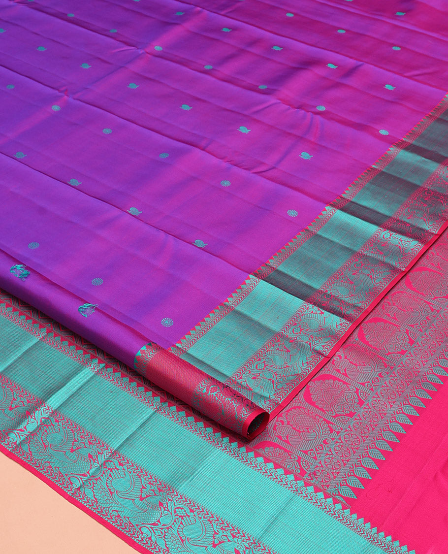 Violet Zari Butta Kanchi Silk