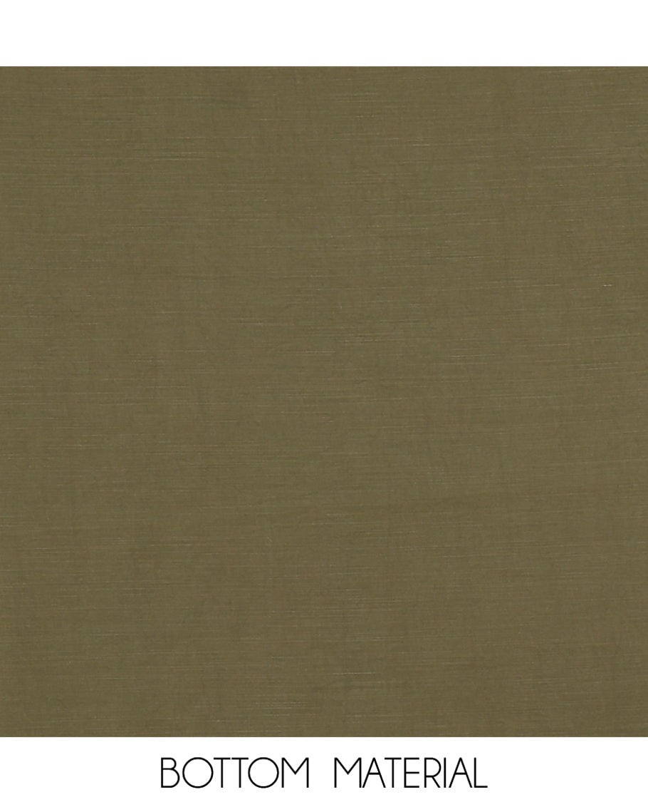 Pale Green Material Churidar Set, Sparsely Woven with Buttas and Pichwai Cow Printed Semi-Linen Top, Comes with a Contrast Plain Santoon Bottom, Santoon Dupatta of Unique Pichwai and Human Figurines Print