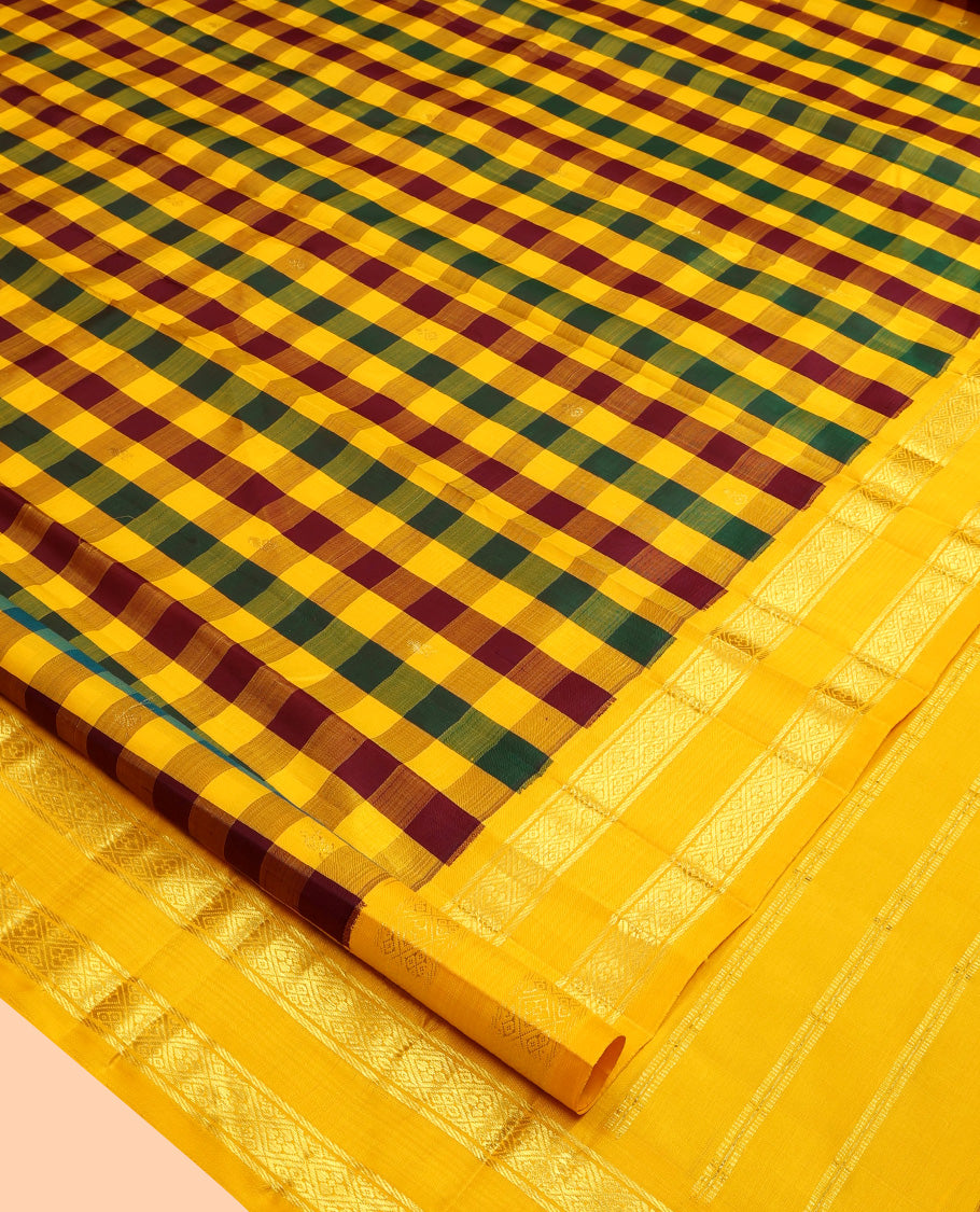 Multi-Color Woven Kanchipuram Silk Saree