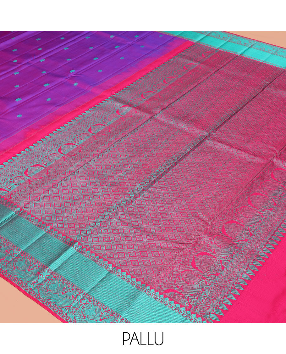 Violet Zari Butta Kanchi Silk