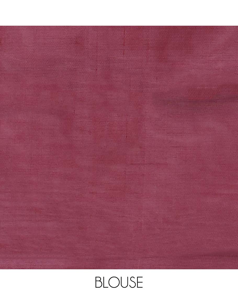 Borderless grey paisley motifs banana pith saree & striped, paisley motifs pallu