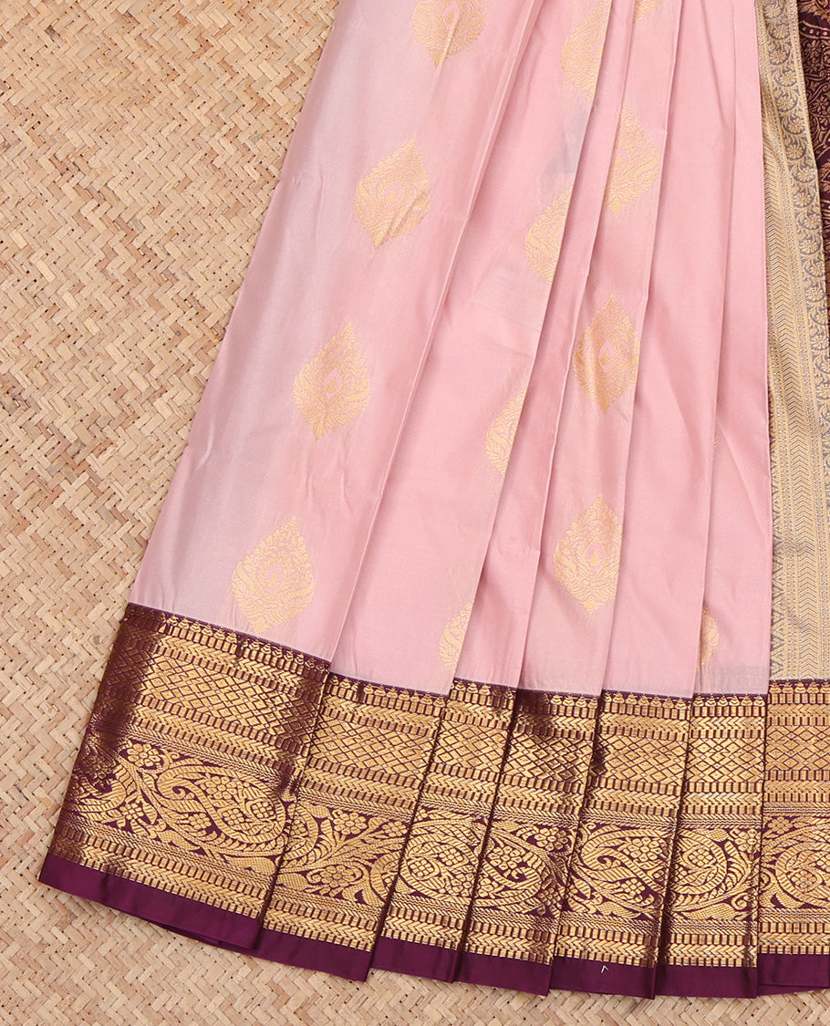 Baby Pink Budget Silk Saree