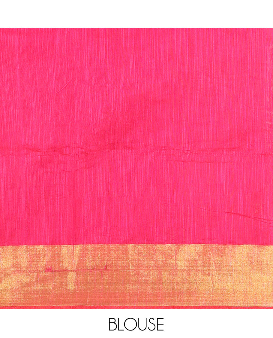 Rani Linen Cotton Saree