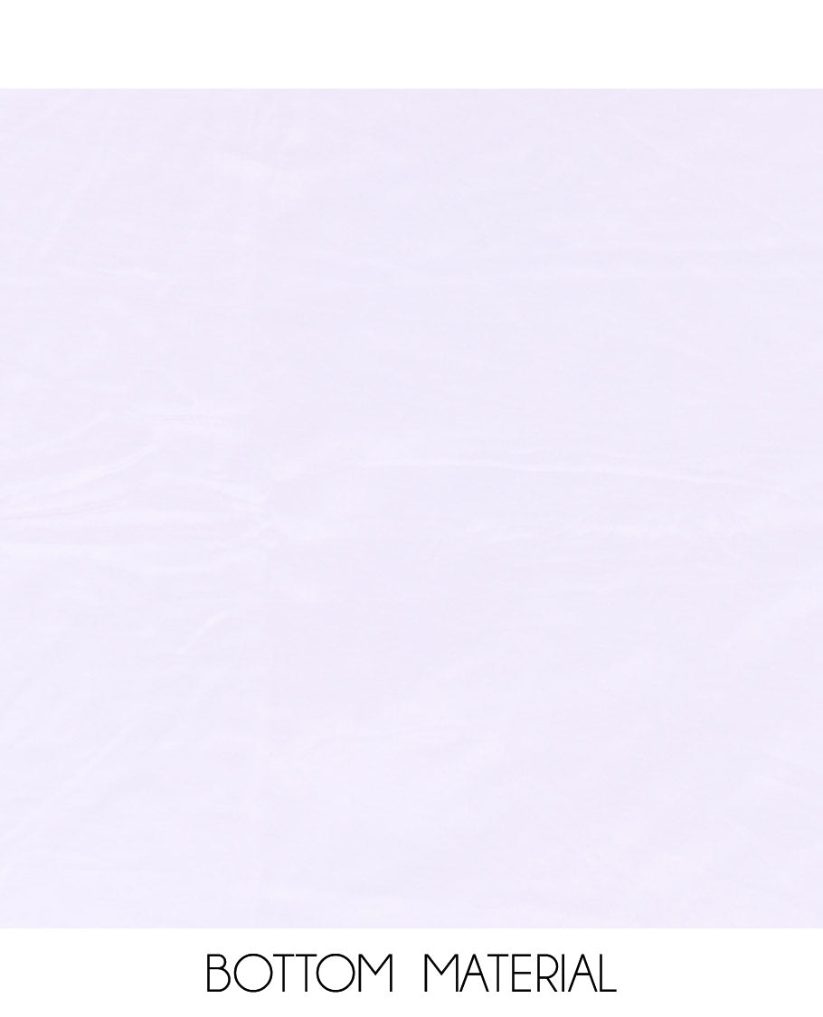 White-pink material chudidar set, floral vine printed with orginal mirror work Vichitra silk top, a matching bottom, and a floral vine printed georgette dupatta