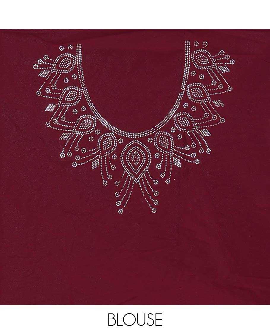 Lavender lehenga set, stone work with contrast embroidered border skirt, contrast stone work blouse, and micro stone work dupatta