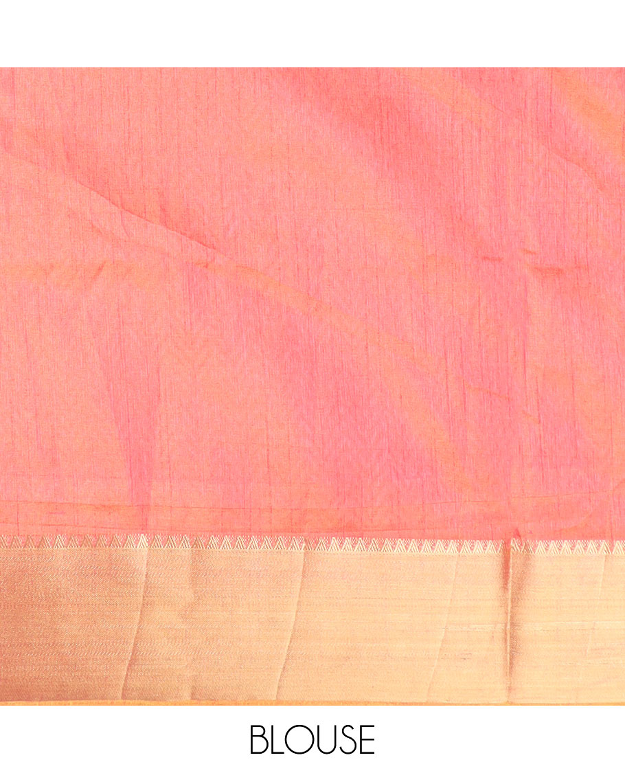 Green butta enclosed checked semi-banaras patola silk saree, contrast zari border of ikkat design, and pallu steeped with geometric patterns