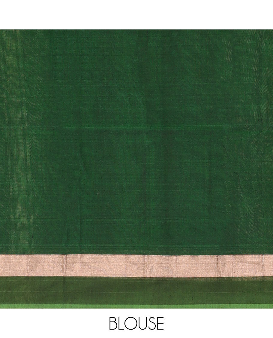 Black plain silk cotton saree, contrast zari striped border, and plain pallu