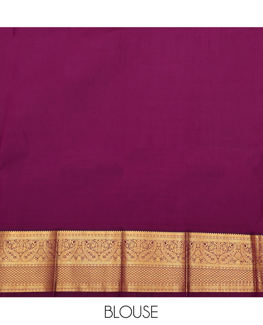 Green Budget Silk Saree, Gracefully Embellished with Zari Buttas, Contrast Traditional Zari Border, Grand Pallu, and a Contrast Blouse