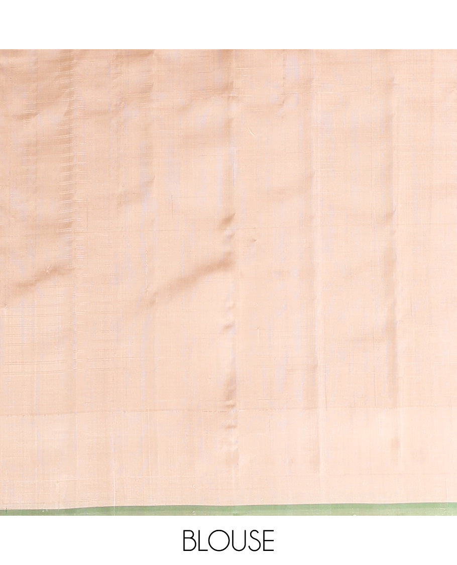 Light Turquoise Gadwal Silk Saree