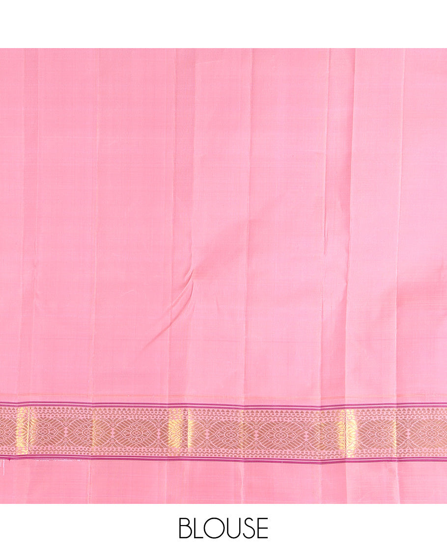 Purple Plain Kanchipuram Silk Saree