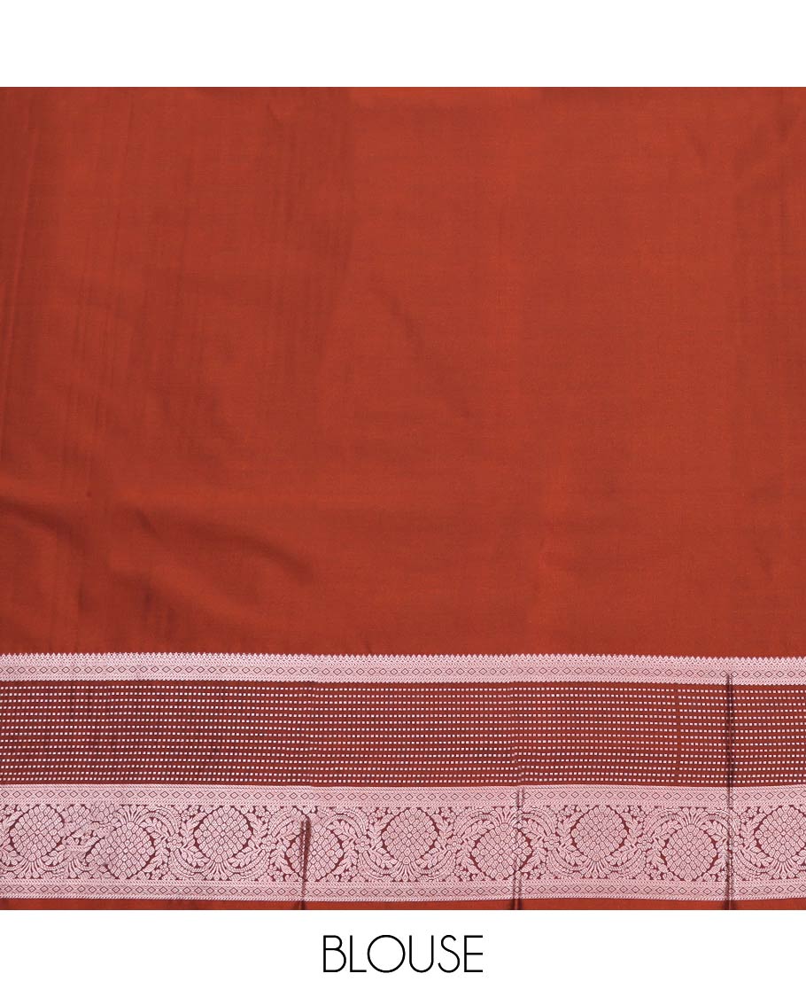 Brown Budget Silk Saree, Highlighted by Zari Buttas All Over Its Body, Highlighted by a Traditional Zari Design Border, Intricately Designed Pallu, and Paired with a Matching Blouse