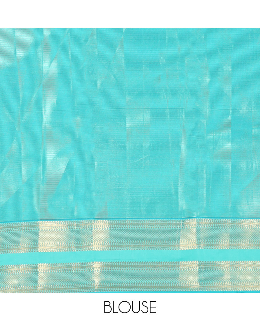 Sandal striped vasundhara silk mix saree, contrast jaal pallu & border of muthu,banaras, ara maadam & ara bogudi