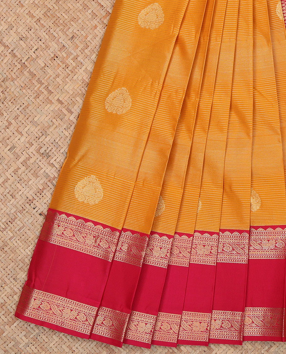 Orange Budget Silk Saree