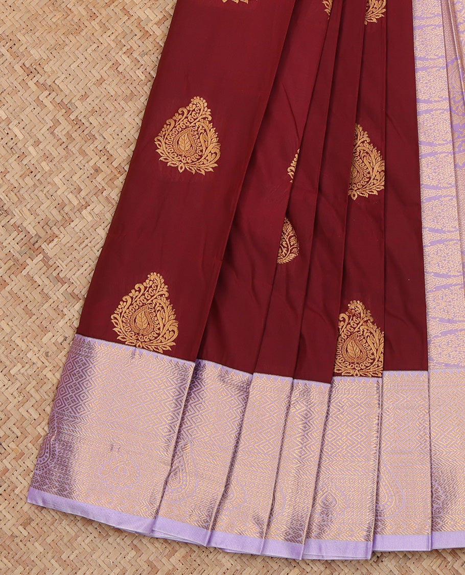 Maroon Budget Silk Saree