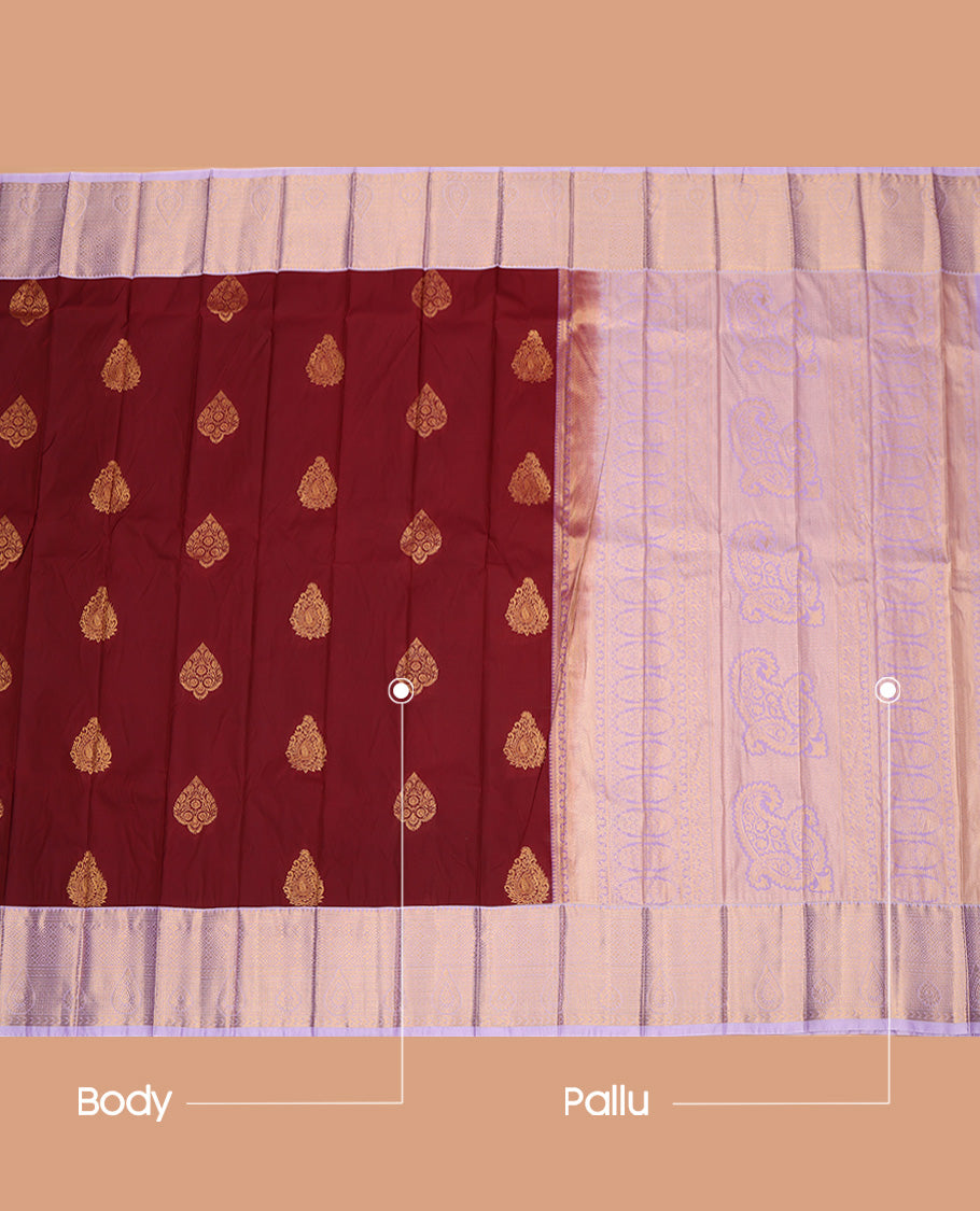 Maroon Budget Silk Saree