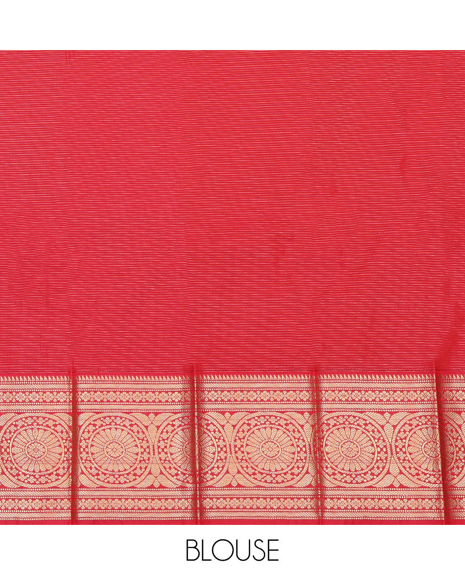 Blue Traditional Border Budget Silk Saree