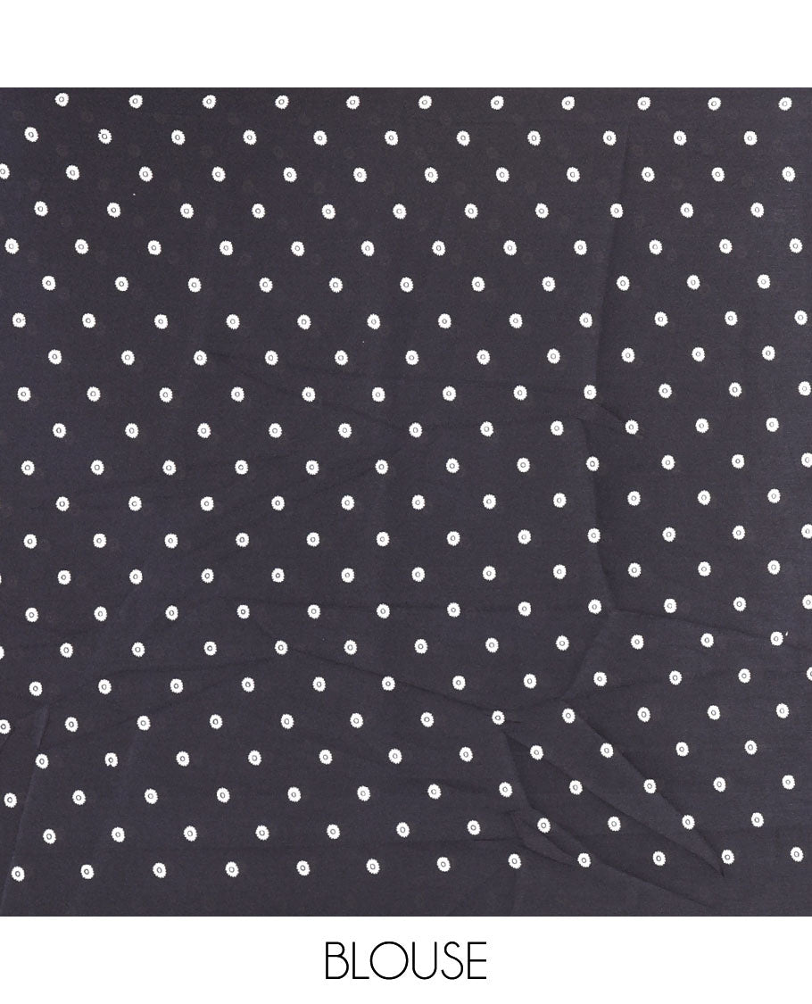 Red tree motifs digitally printed Gajji silk saree with contrast printed border of upside down tree motifs, and contrast printed blouse