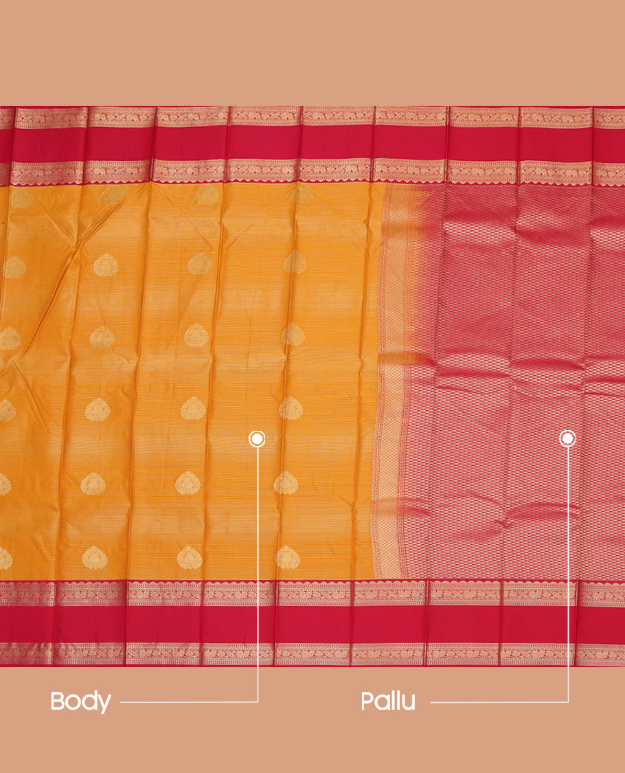 Orange Budget Silk Saree