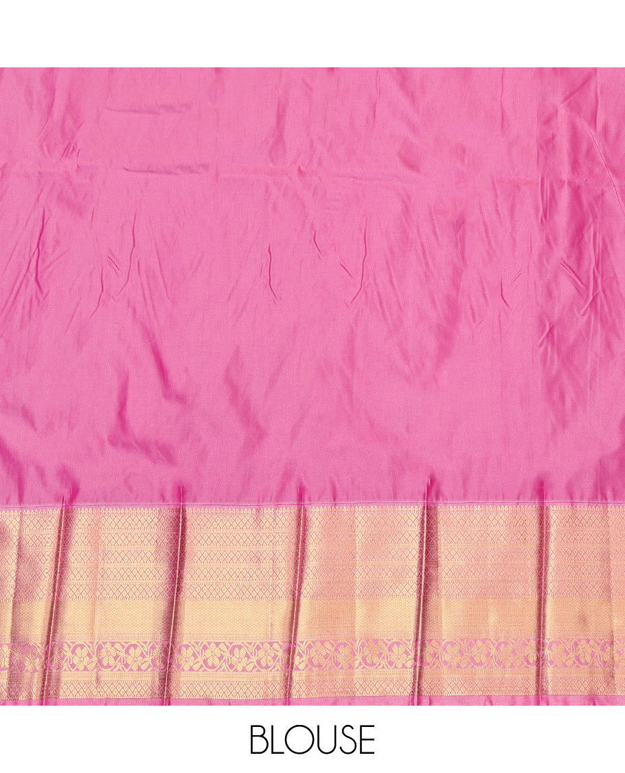 Royal Blue Budget Silk Saree, Finely Crafted with Zari Buttas, Contrast Traditional Zari Border, Grand Pallu, and a Contrast Blouse