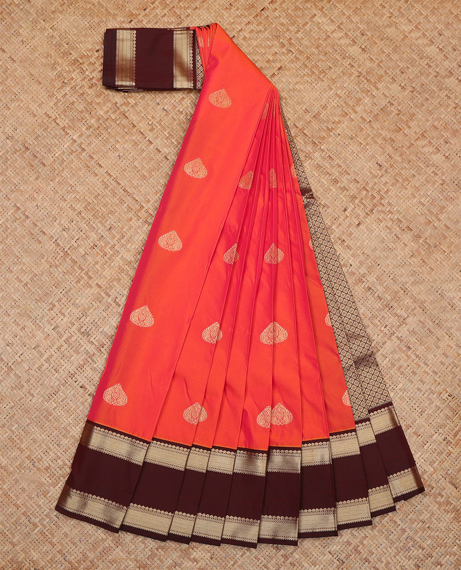 Orange Budget Silk Saree