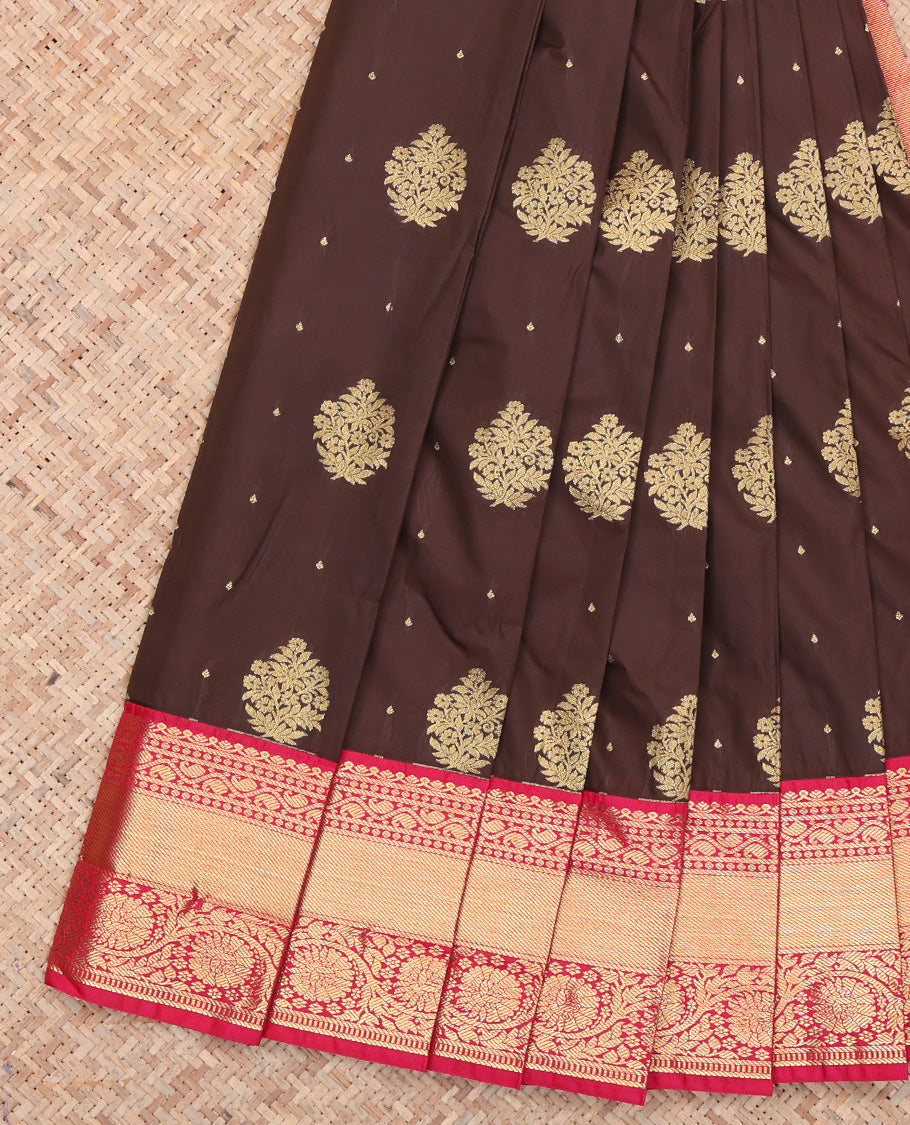 Brown Traditional Budget Silk Saree
