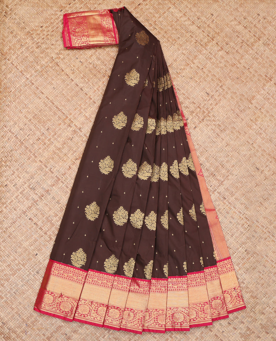 Brown Traditional Budget Silk Saree