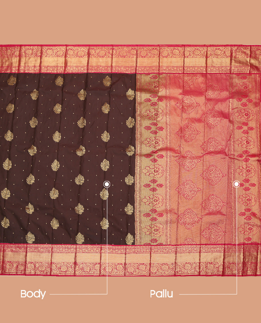 Brown Traditional Budget Silk Saree